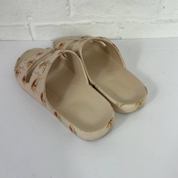 Freedom Moses Women's Calypso Slides Multicolor Palm Tree Print Size 9.5 - Picture 5 of 9